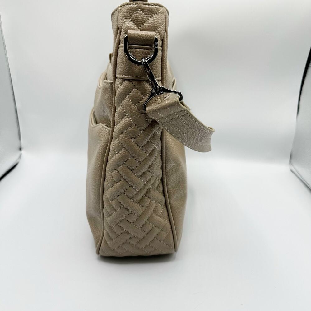 LUG Cable Car Luxe VL Crossbody Bag Purse Pebble Beige EUC Removable Straps - Picture 3 of 12